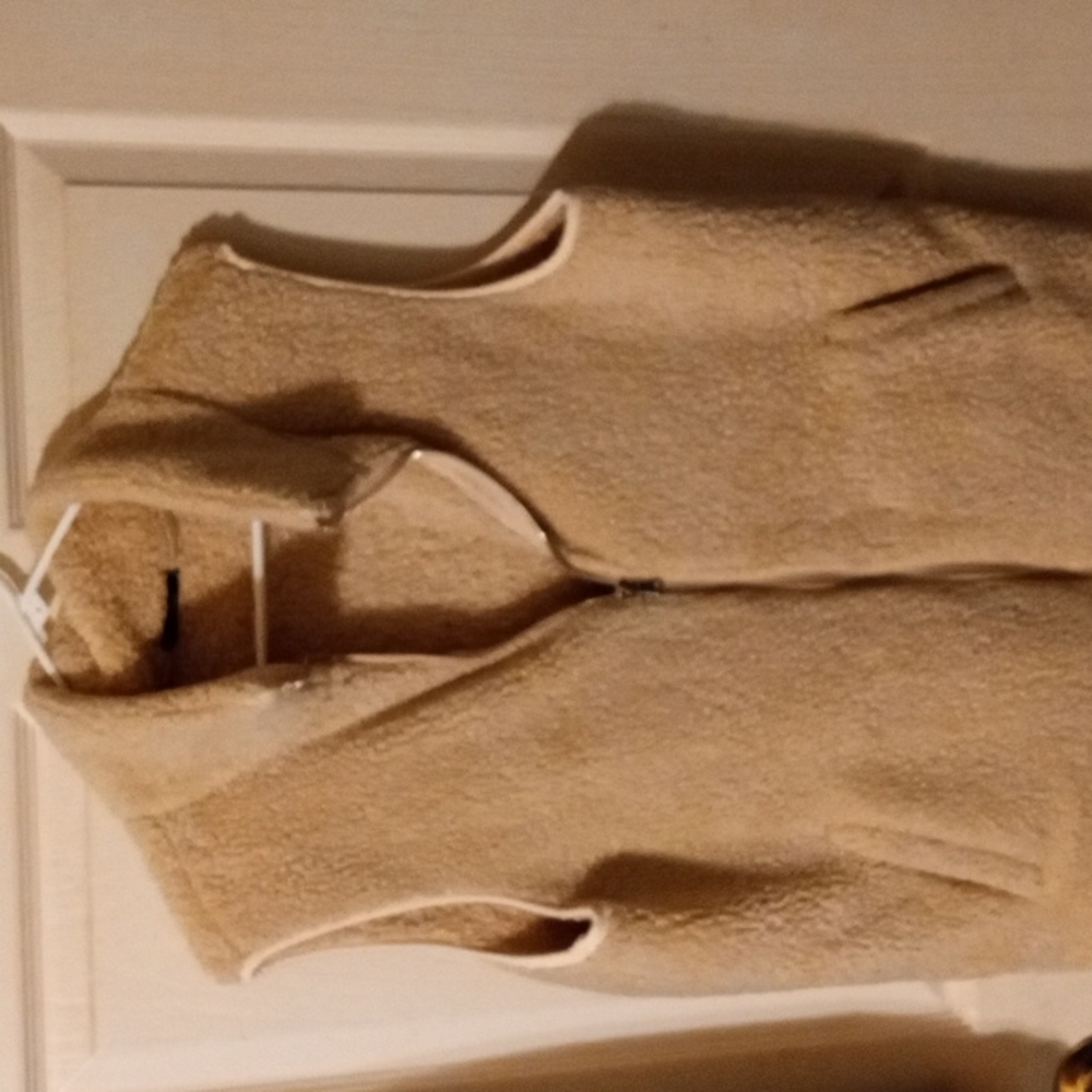 Tan fleece vest